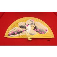 wachlarz hiszpański DAMA w ETOLI 23 cm - NOWE KOLORY - złoty - wachlarz9500_pelny_dwustronny_zimowa_dama_dworu_23cm_zlota_p.jpg