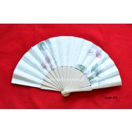 wachlarz hiszpański NEPAL papier czerpany 23 cm - ostatni raz w ofercie - wzór 3A - wachlarz955_surowa_brzoza_papier_czerpany_z_naturalnymi_kwiatkami_i_liscmi_23cm_nepal,_wzor3a.jpg