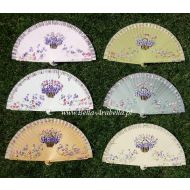 wachlarz hiszpański LAWENDOWY KOSZ 21 cm - widok lewej strony wachlarzy - wachlarze1850_pelne_2u_str_kosz_z_kwiatami_23cm_lewa_strona_2019.jpg