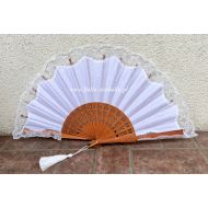 wachlarz hiszpański polerowana grusza z KORONKĄ 25 cm ażurowy - biały - y_wachlarz22_azur_polerowana_grusza_z_koronka_24-25,5cm_kolor_czysty_bialy_z_chwostem.jpg