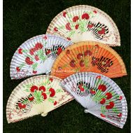 wachlarz hiszpański RED FLOWERS 23 cm - więcej kolorów - y_wachlarze8200_azurowe_recznie_malowane_red_flowers_23cm_czerwone_gozdziki.jpg